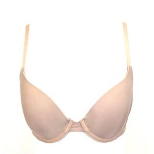 Victoria's Secret Demi Buste Bra size 34C Lightly Lined Underwire Bra Lt Beige